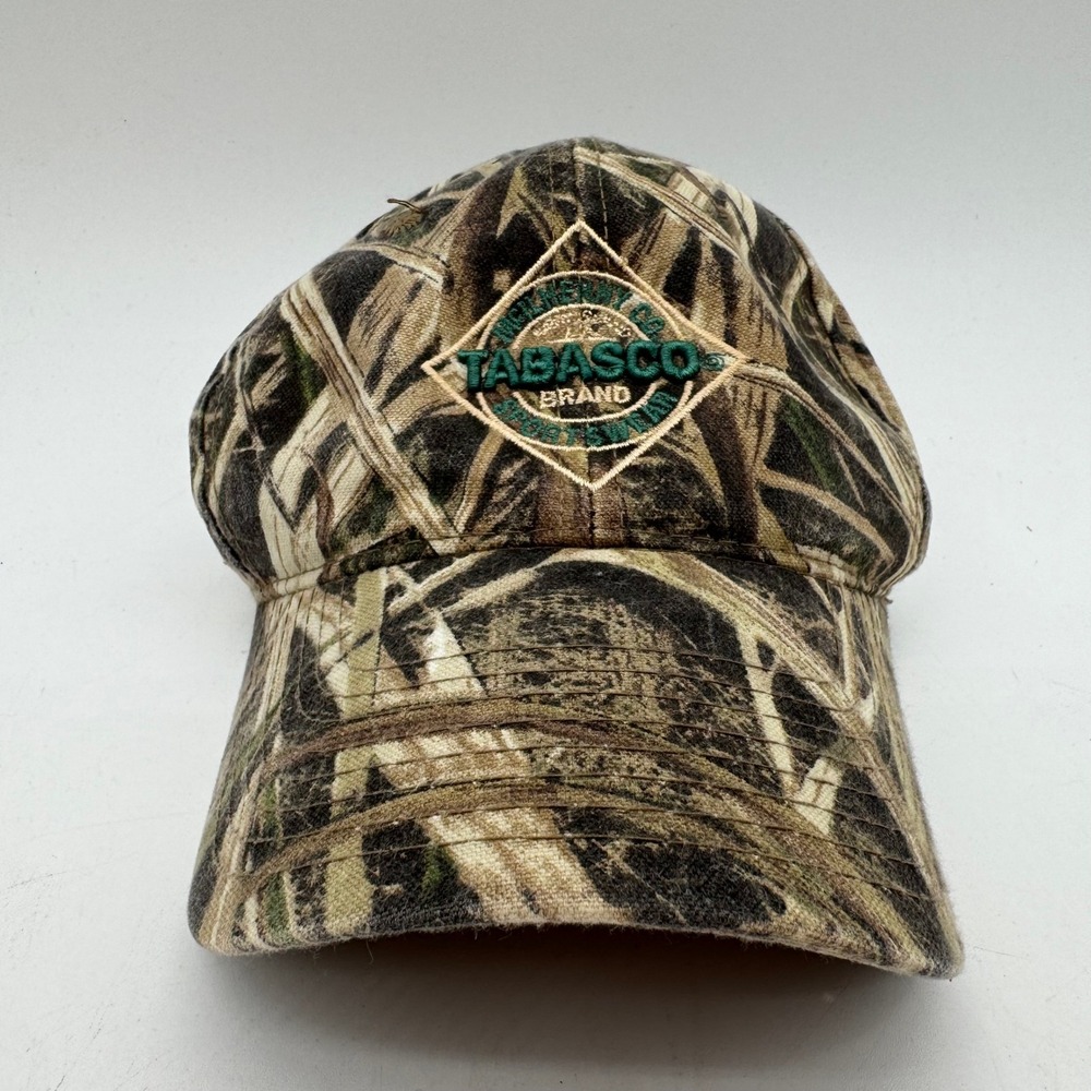 Tabasco Pepper Sauce Camo Hat Adjustable Strapback Embroidered Logo Baseball Cap